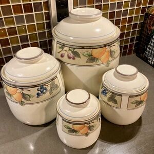 Garden Harvest Intaglio Canister Set